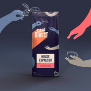 Cafédirect Fairtrade House Espresso Coffee Beans. 1kg.